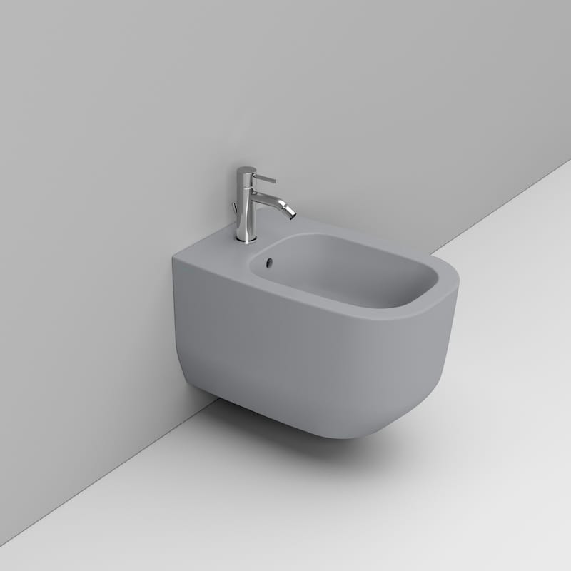 Ceramica Dolomite Bidet sospeso 36×56 – Alba - Grigio cemento