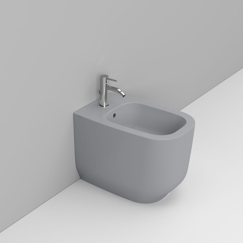 Ceramica Dolomite Bidet back to wall 36×56 – Alba - Grigio cemento