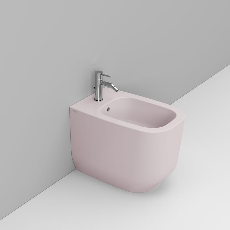 Ceramica Dolomite Bidet back to wall 36×56 – Alba - Rosa antico