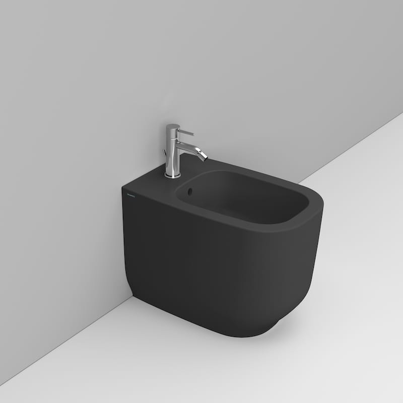 Ceramica Dolomite Bidet back to wall 36×56 – Alba - Nero opaco