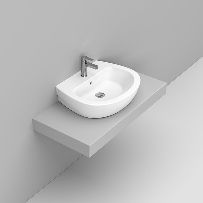 Ceramica Dolomite - D551301 - Lavabo da appoggio 60×48 – Demy