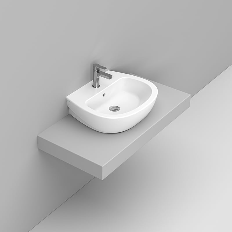 Ceramica Dolomite - D551501 - Lavabo da appoggio 55×46 – Demy