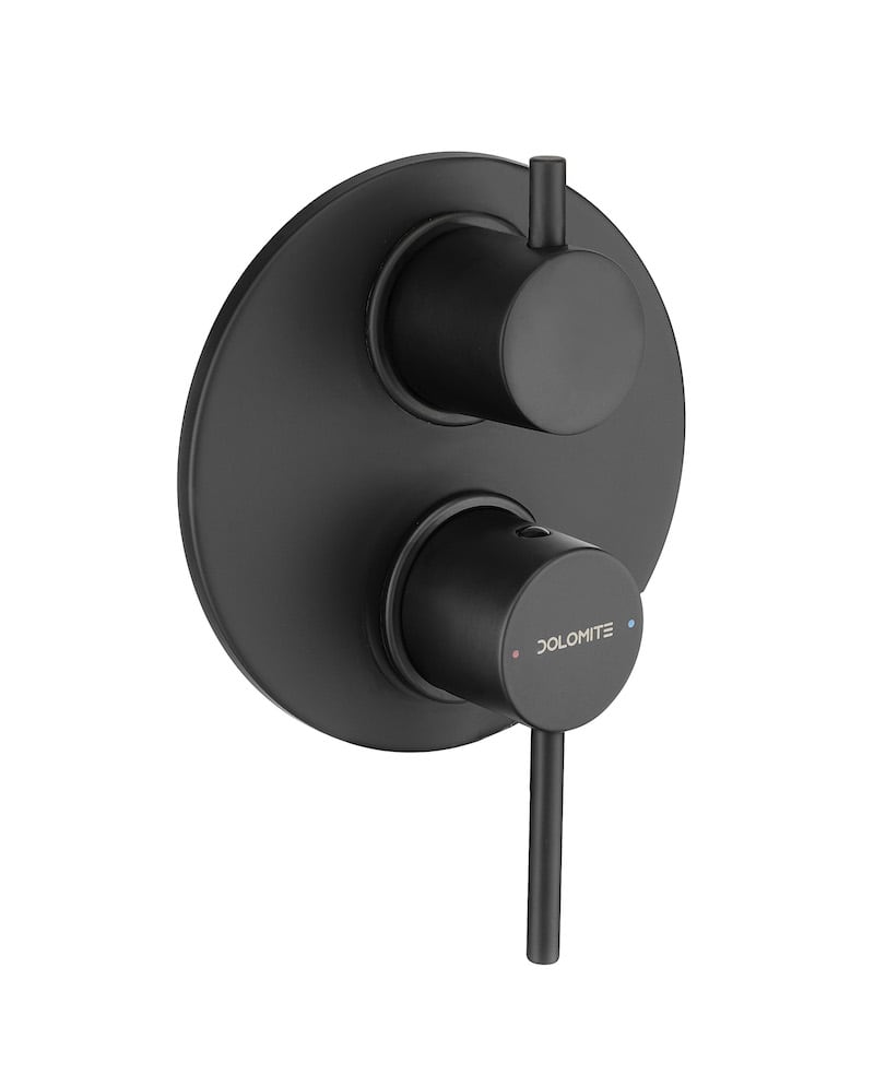 Ceramica Dolomite Miscelatore completo ad incasso per vasca/doccia - Nero opaco