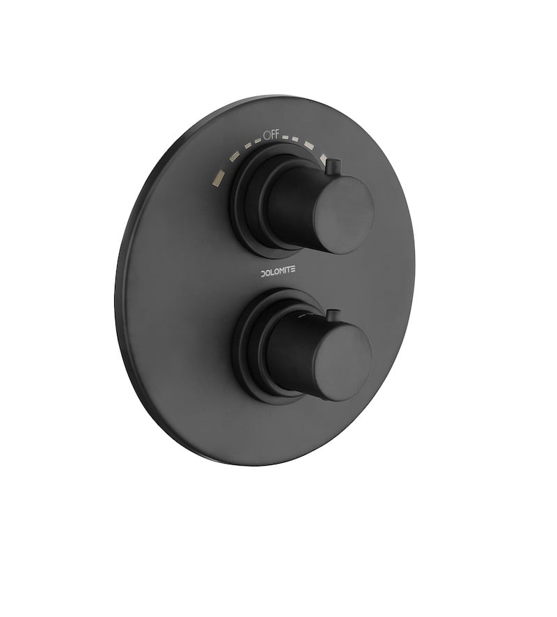 Ceramica Dolomite Parti esterne per termostatico vasca/doccia - Nero opaco
